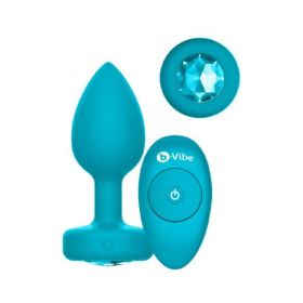 B-vibe Vibrating Jewels - Remote Control - Rechargeable - Aquamarine (s/m)