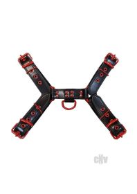 Leather O T Harness Blk/red 2xl