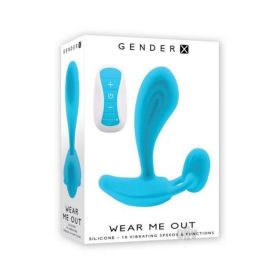 Gender X Wear Me Out Rechargeable Wearable With Remote Silicone Blue