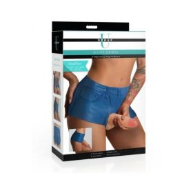 Booty Shorts 6 Inch Dildo Silicone Strap On Harness - Large