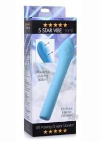 5 Star 9x Pulsing G-spot Silicone Vibrator - Teal