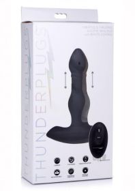 Vibrating And Thrusting Remote Control Silicone Anal Plug