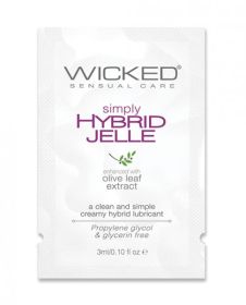 Wicked Sensual Care Simply Hybrid Jelle Lubricant - .1 Oz