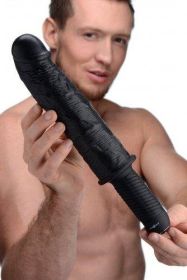 The Violator XXL Vibrating Giant Dildo Thruster Black