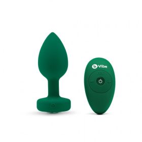 B-vibe Vibrating Jewels - Remote Control- Rechargeable - Emerald (m/l)