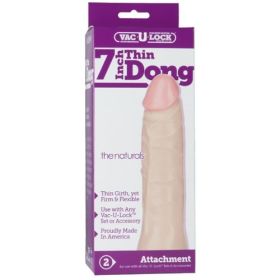 Vac-U-Lock 7 Inch Thin Dong - the Naturals