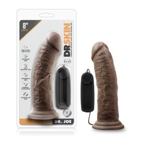 Dr. Skin  Dr. Joe  8 Inch Vibrating Cock With Suction Cup (Option: Chocolate)